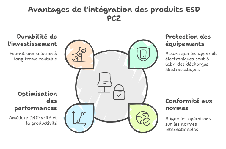 Int&eacute;gration produits antistatiques