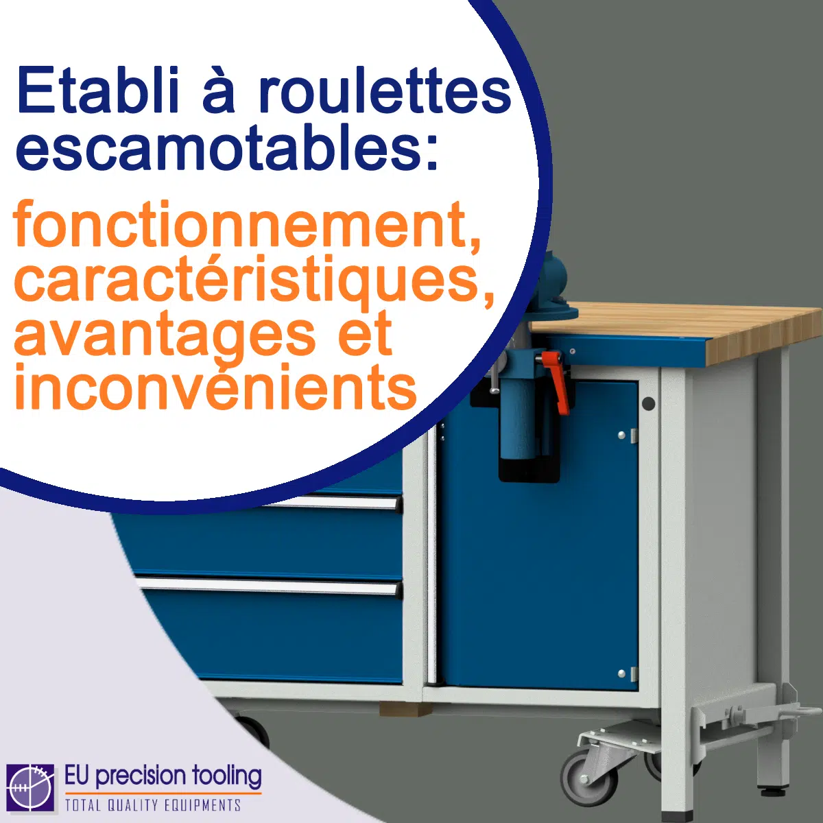 établi à roulettes escamotables