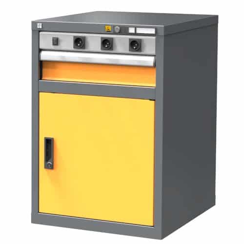 PCZ Armoire &agrave; tiroir, porte et prises &eacute;lectriques ESD