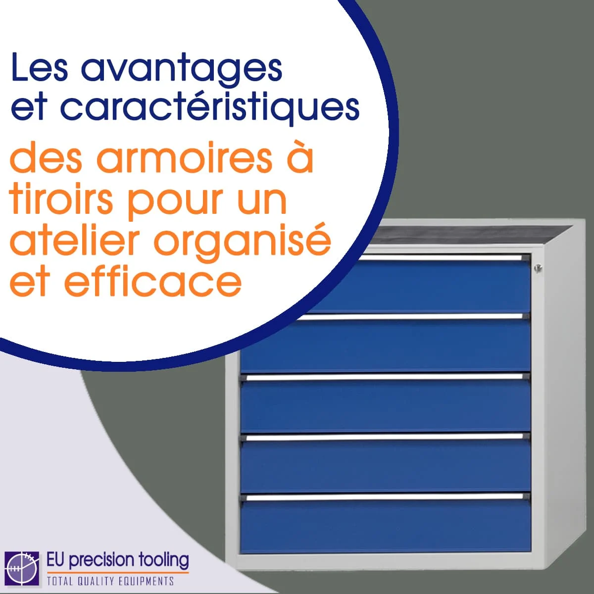 armoires à tiroirs pour un atelier