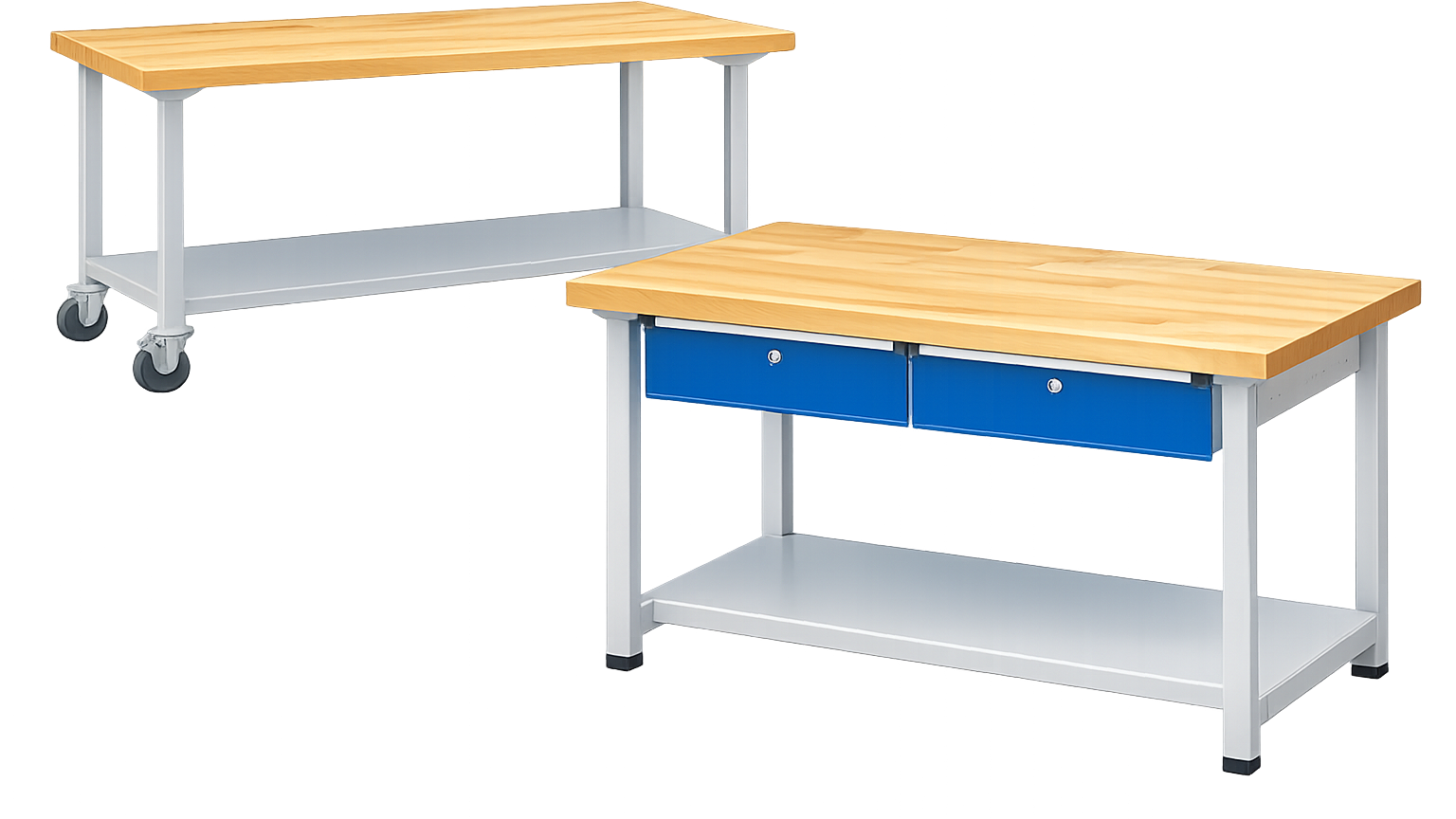 table d'atelier mobile et fixe